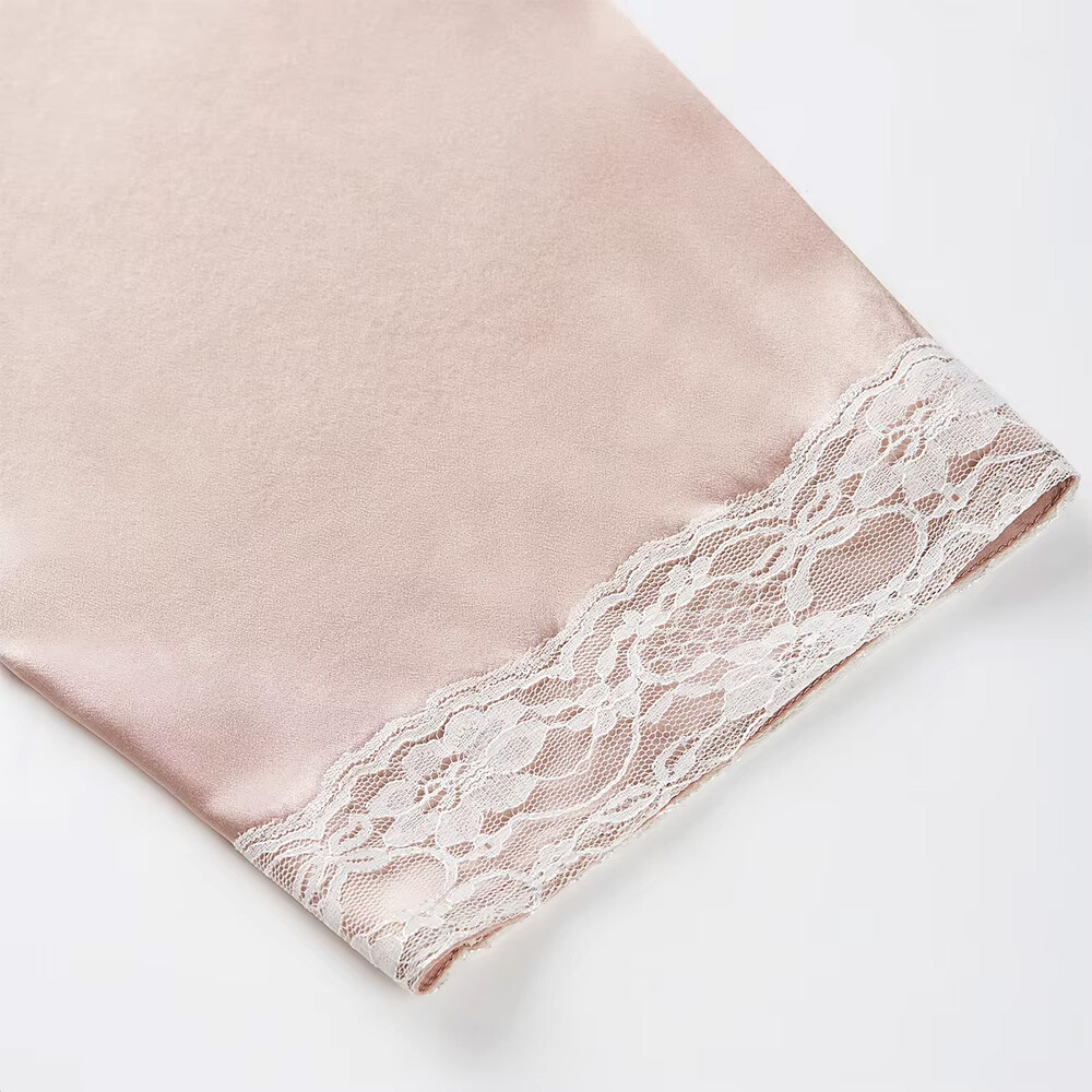 Lace Silk Bathrobe
