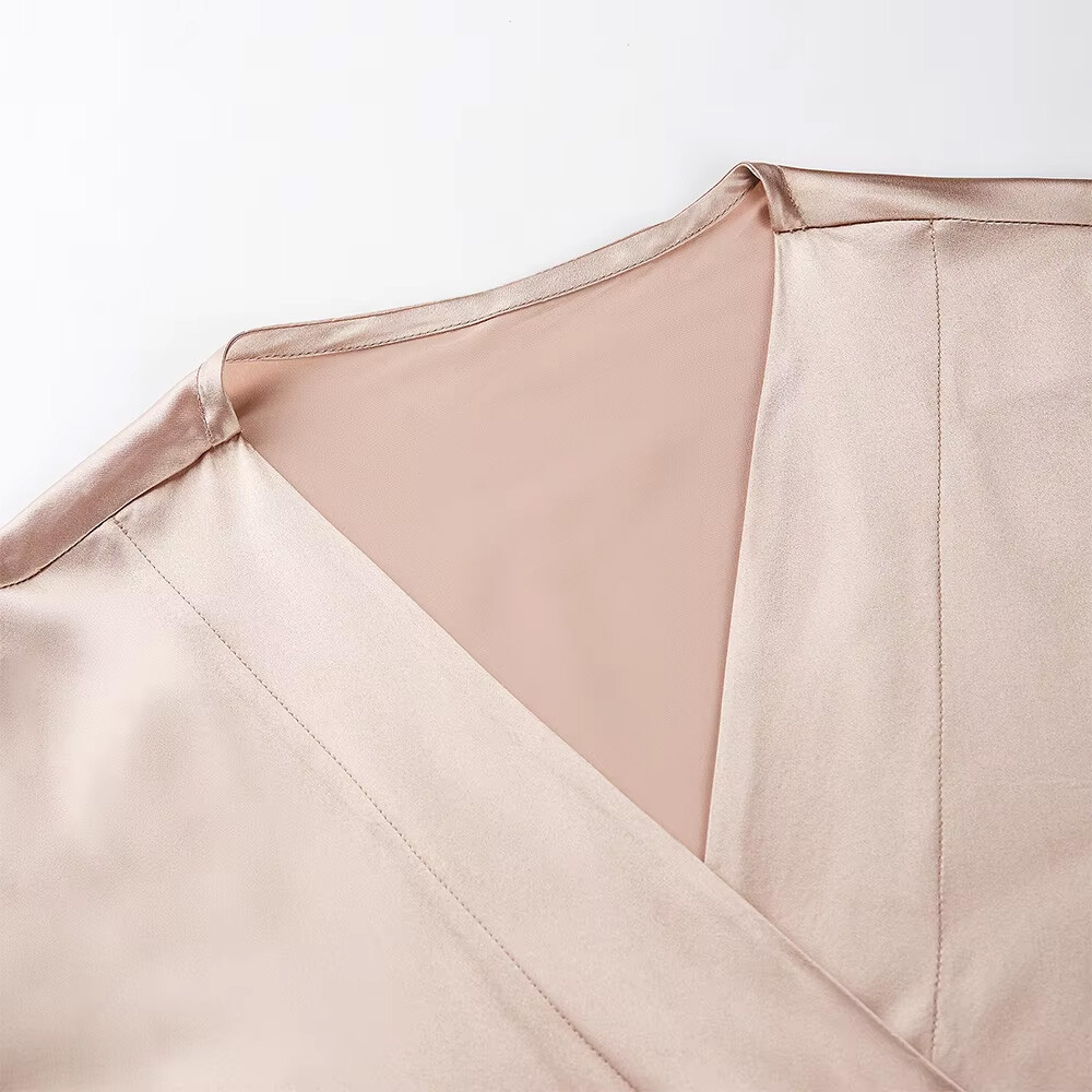 Lace Silk Bathrobe