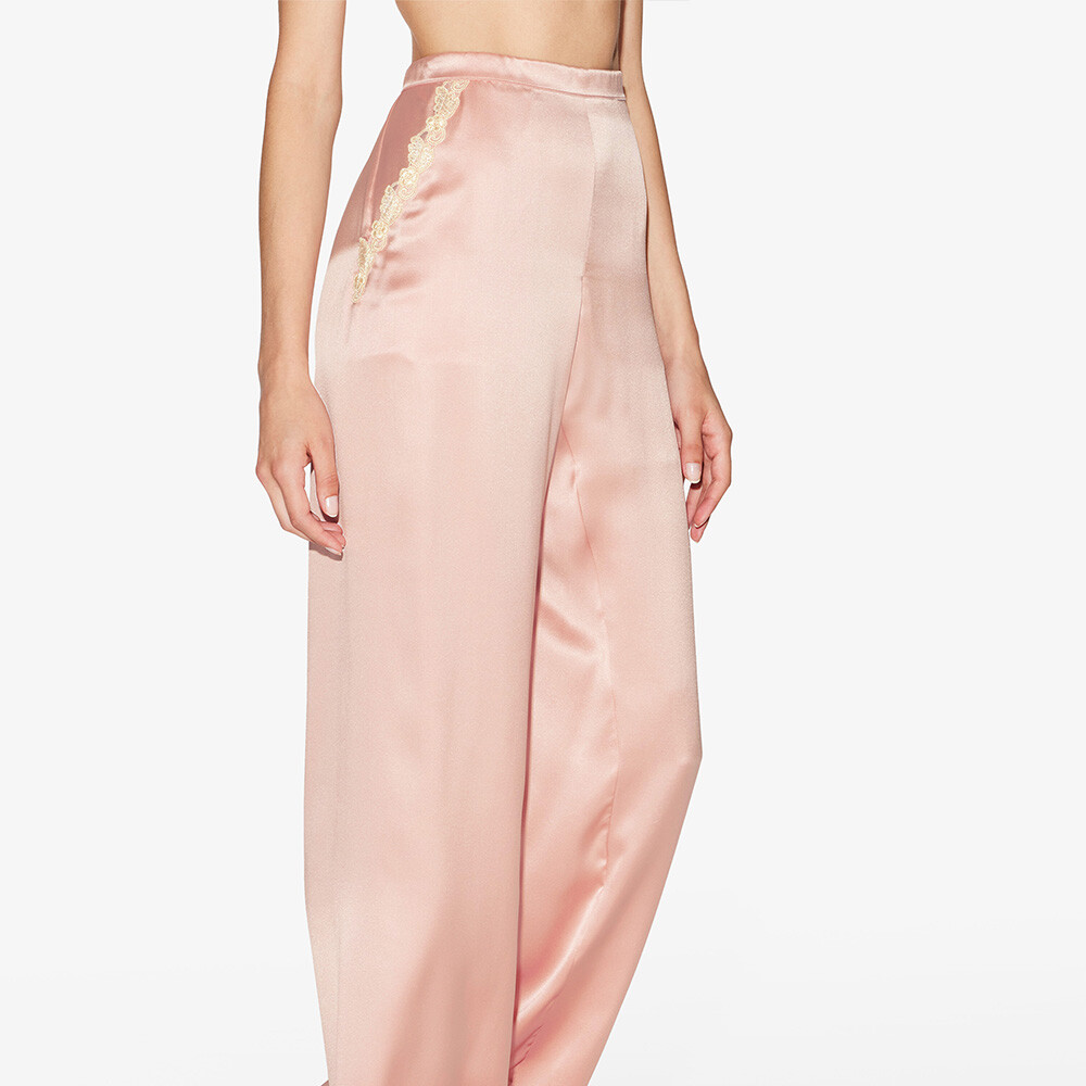 Lace Silk Pajamas