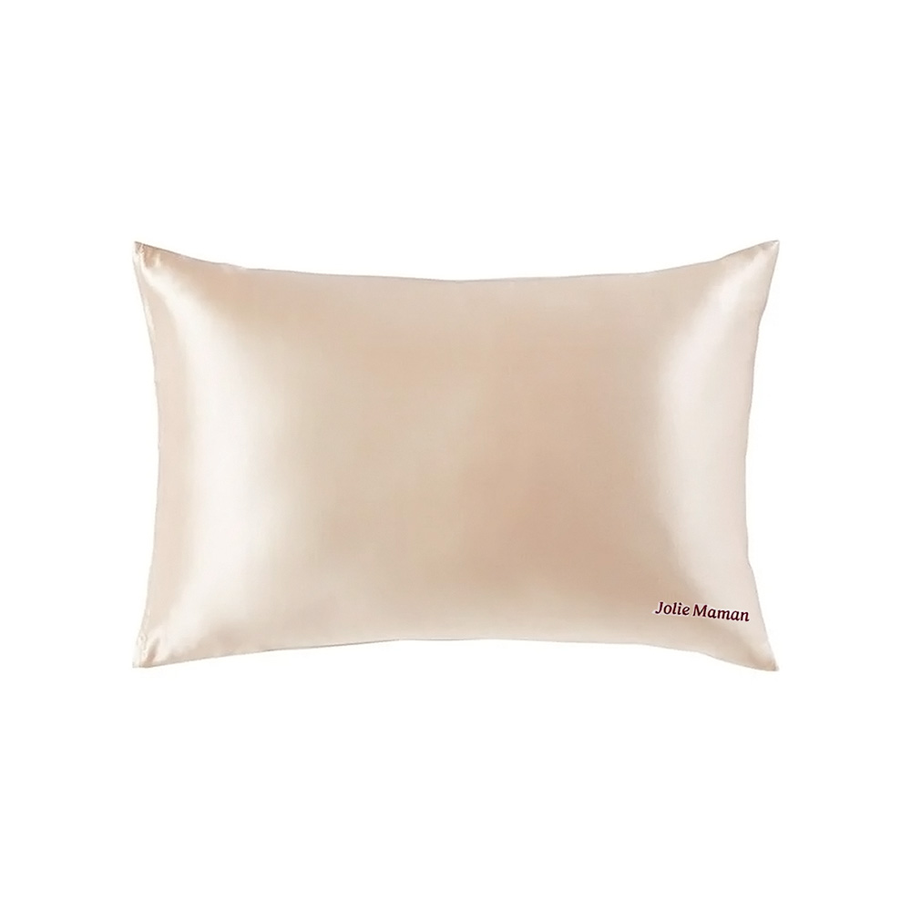 Plain Embroidered Silk Pillowcase