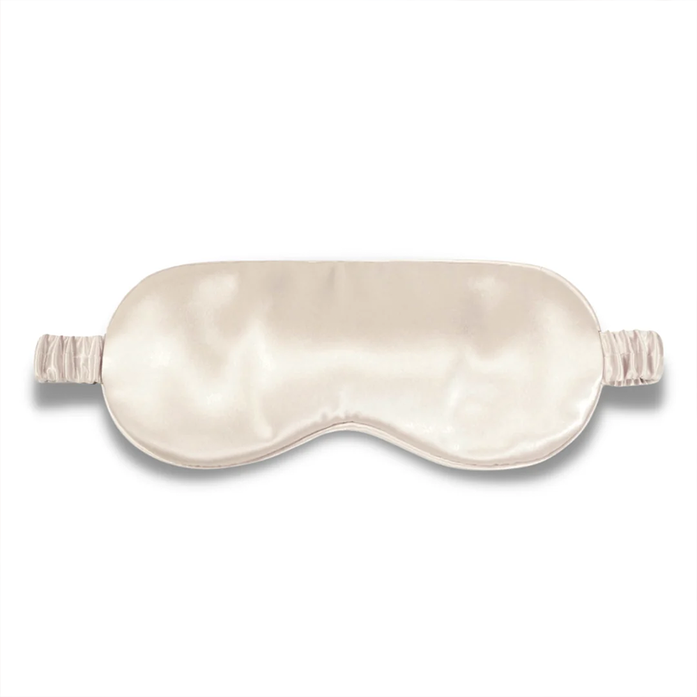 White pure mulberry silk sleep eye mask